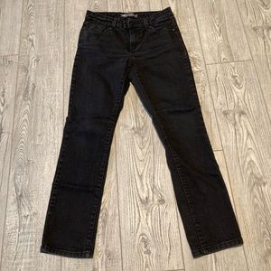 Levi’s Women’s Mid Rise Skinny Jeans Black Denim Size 6 Short Zipper Closure